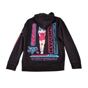 Hypland Dragon Ball Z Mens Black Zip Up Hoodie Sweatshirt Small Anime Collab